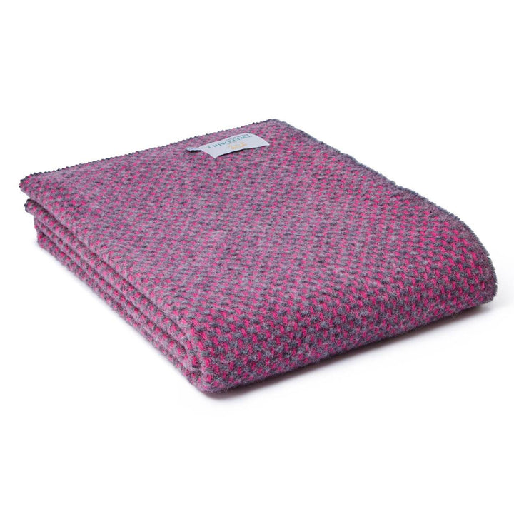 Pink Slate Twill Pure New Wool Blanket