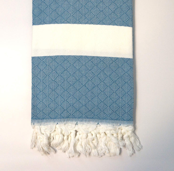 Pyramis Aegean Blue Peshtemal Turkish Towel