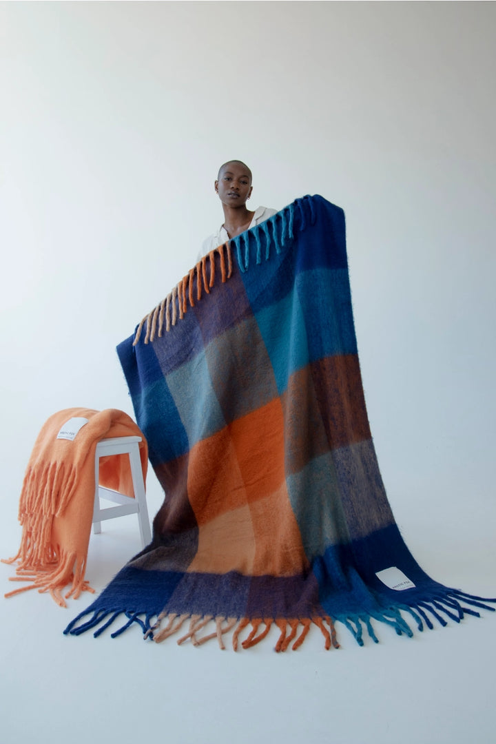 Reykjavik Recycled Throw Blanket Tokyo Lights