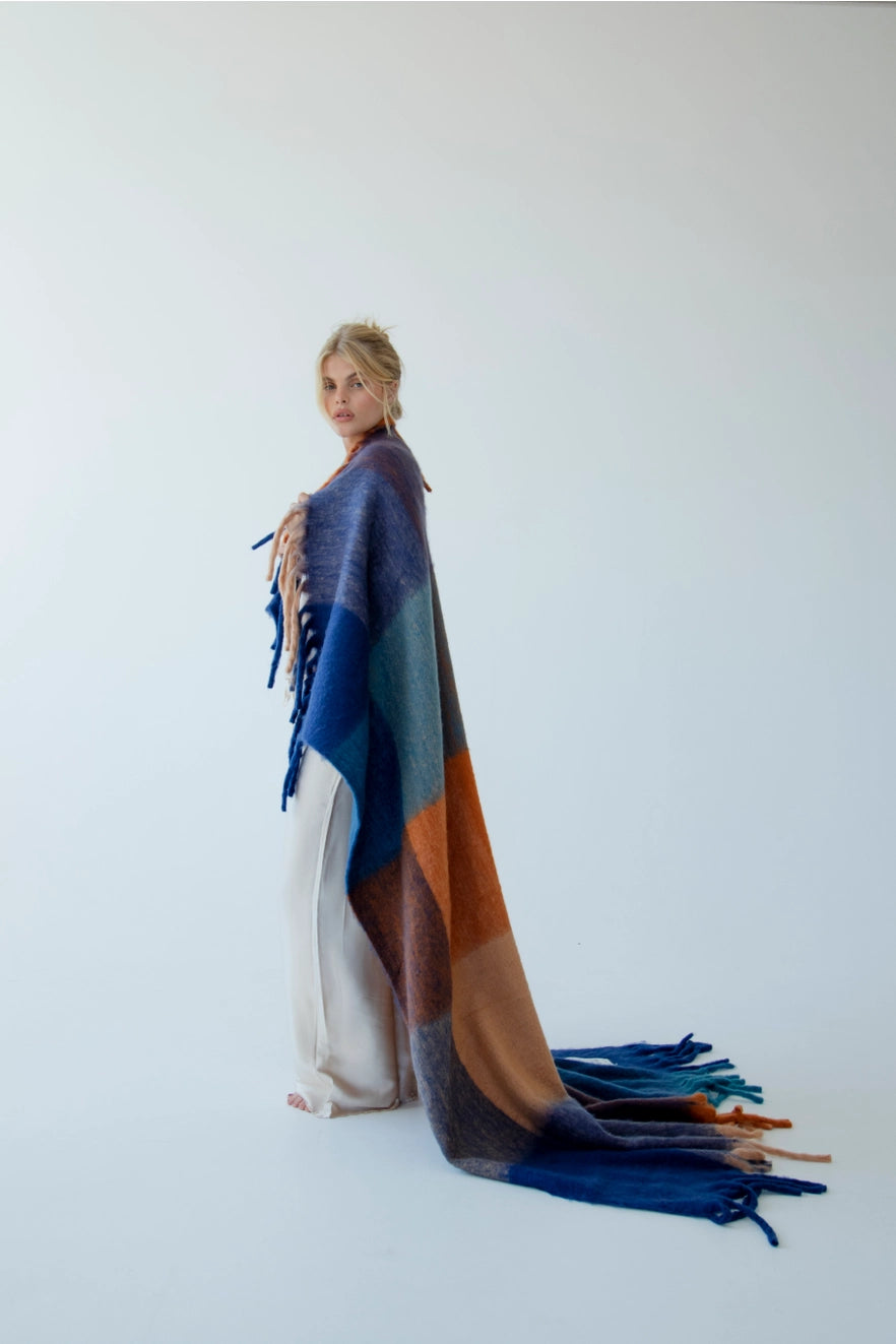 Reykjavik Recycled Throw Blanket Tokyo Lights