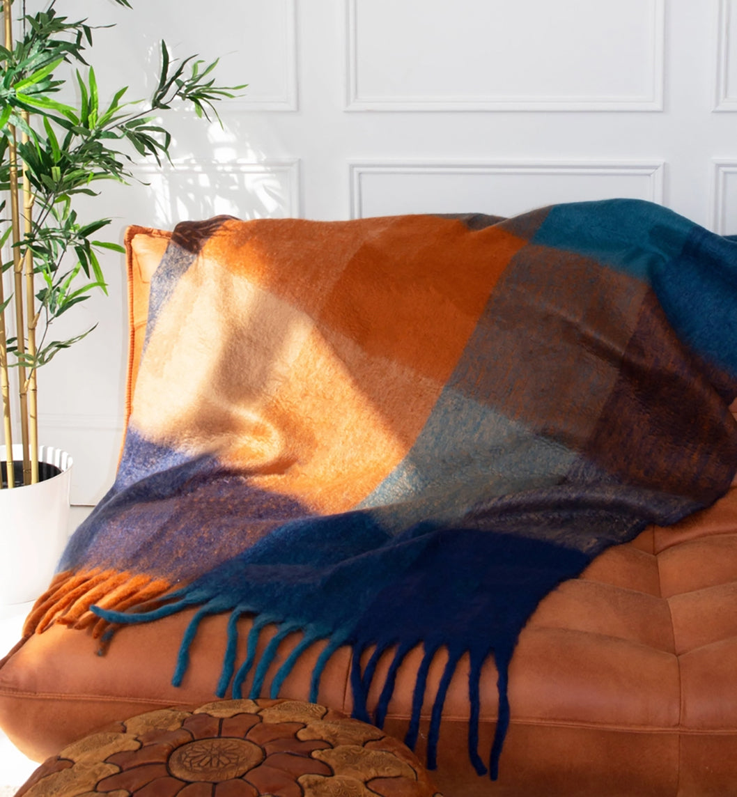 Reykjavik Recycled Throw Blanket Tokyo Lights