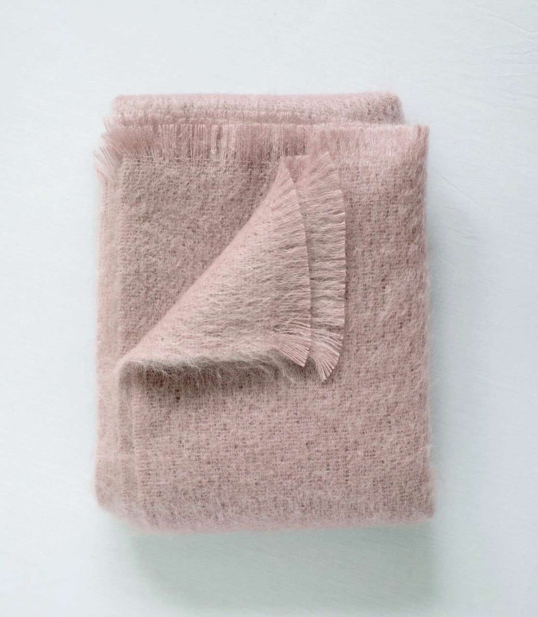 Rouge Mohair Throw - Dusty Rose