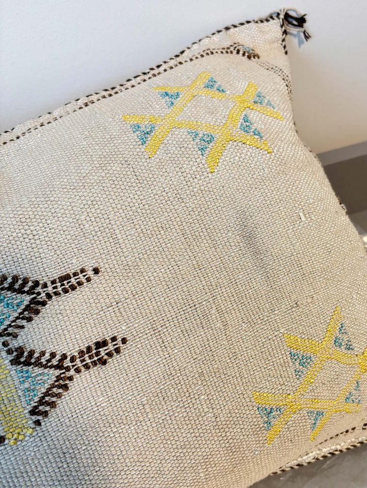 Stone Moroccan Lumbar Silk Sabra Pillow Cover - Open Box