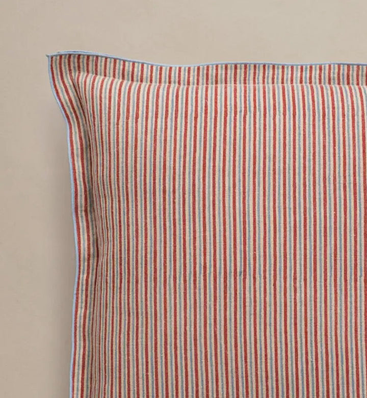 Vasara Striped Linen Pillow Cover